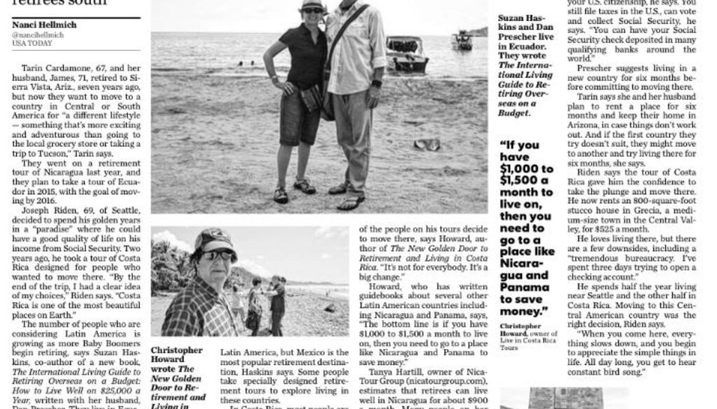 Usa Today feature Chris Howard